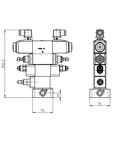 Grundplatten-Ventilaufbau NG06