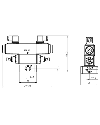Grundplatten-Ventilaufbau NG06