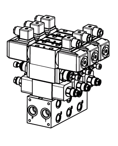 Mehrfachplatten-Ventilaufbau NG06