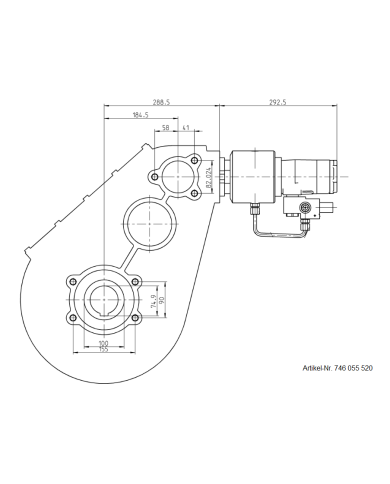 Reduktionsgetriebe RT 1000-70 mit BTM