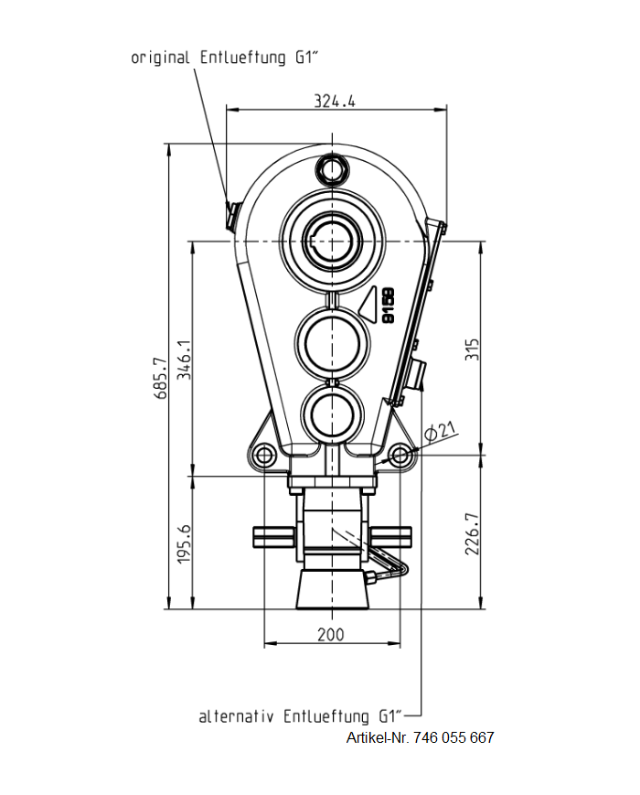 Reduktionsgetriebe RT 400-55