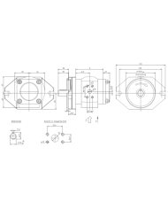 EIPH2 SAE-2-Lochflansch, Welle zylindrisch