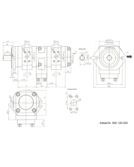 EIPH2 SAE-2-Lochflansch, Welle zylindrisch