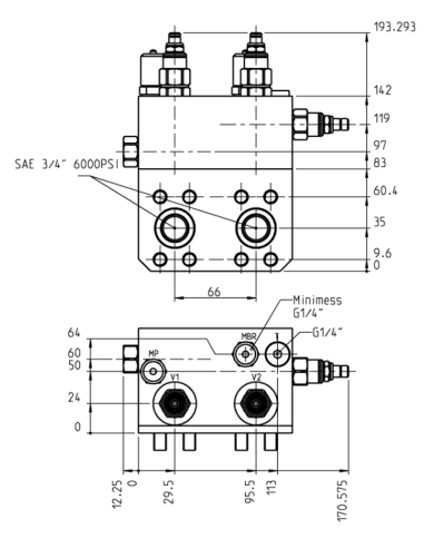 zu Parker F12 Flanschanschluss