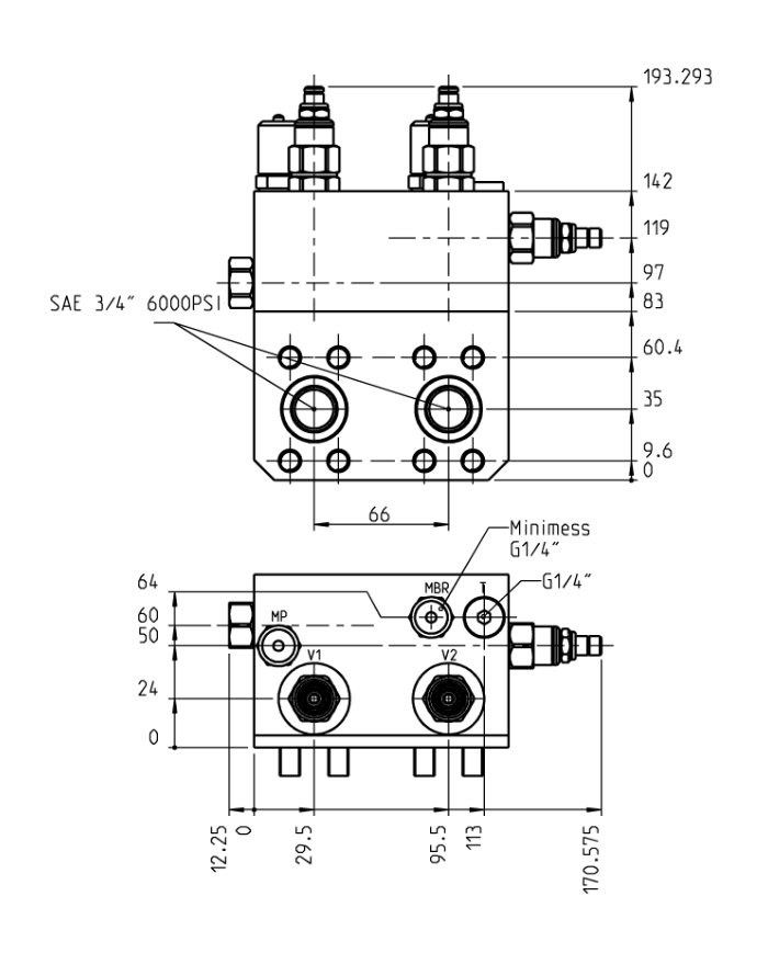 zu Parker F12 Flanschanschluss