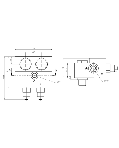 zu EATON H-/S-Motor, mit Hohlschraubenbefestigung