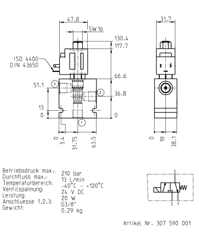 Ventilblock komplett mit Anschlussgehäuse