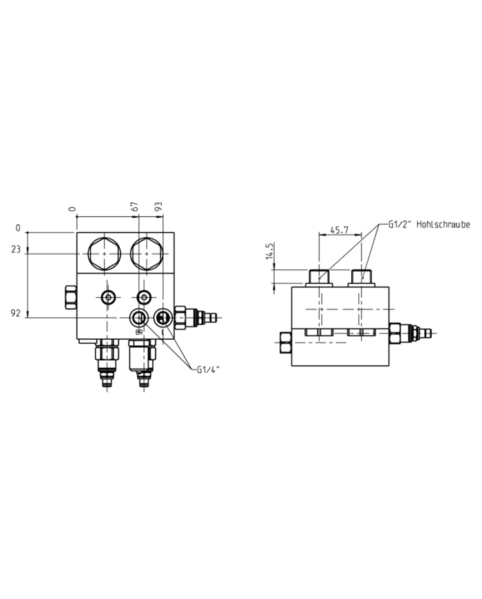 zu EATON T-Motor, mit Hohlschraubenbefestigung
