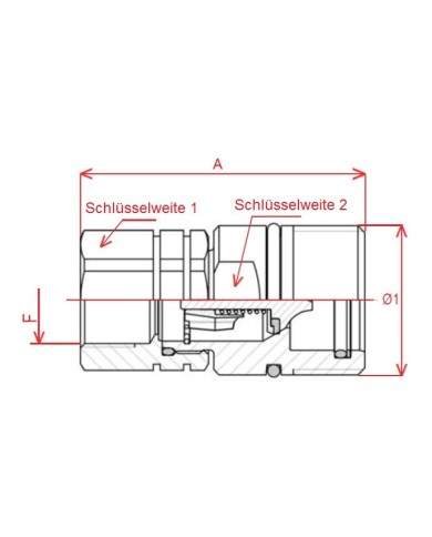 Kupplungs-Muffe (weiblich, Festteil)