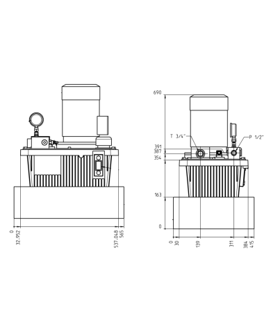 Hydraulikaggregat komplett