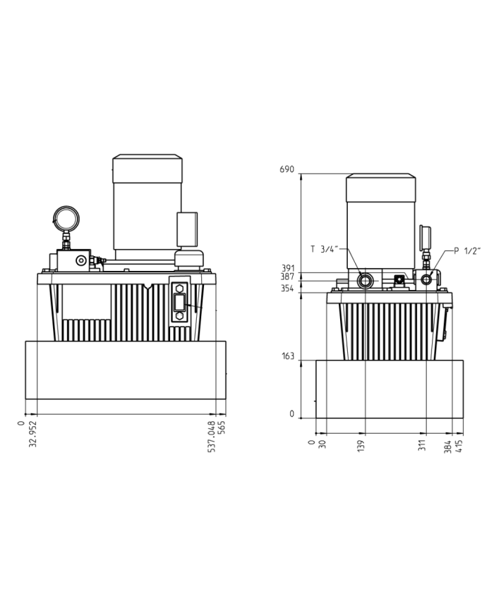 Hydraulikaggregat komplett