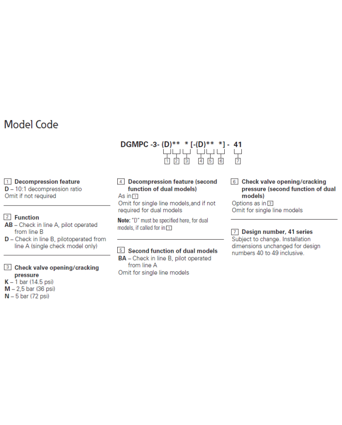 Rückschlagventil Eaton DGMPC-3