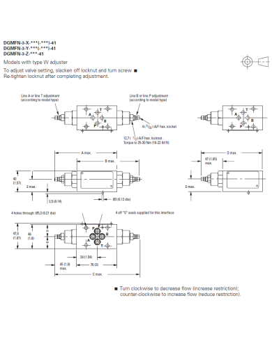 Drossel-Rückschlagventil Eaton DGMFN-3