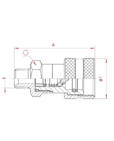 Muffe Kegelventil (weiblich, Losteil)