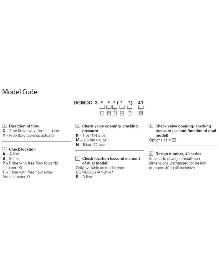 direktes Rückschlagventil Eaton DGMDC-3