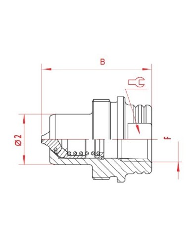 Stecker Kegelventil (männlich, Festteil)