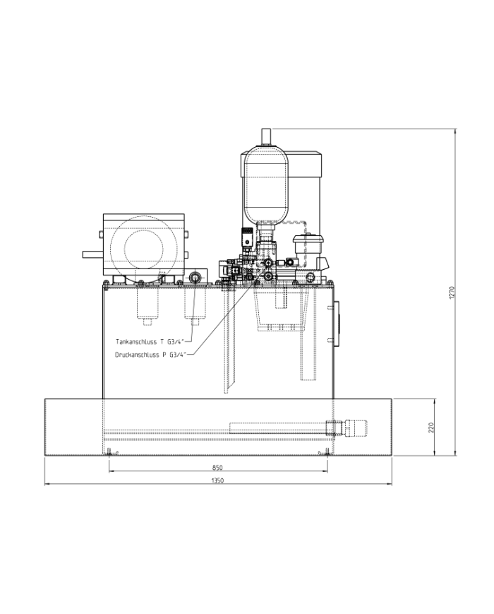 Hydraulikaggregat komplett
