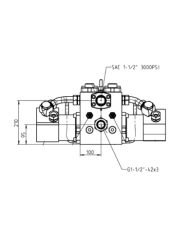 2-fach Zahnrad-Mengenteiler