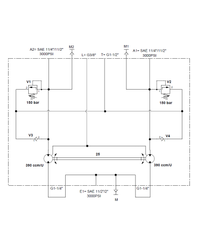 2-fach Zahnrad-Mengenteiler