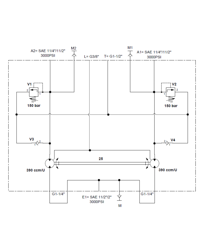 2-fach Zahnrad-Mengenteiler