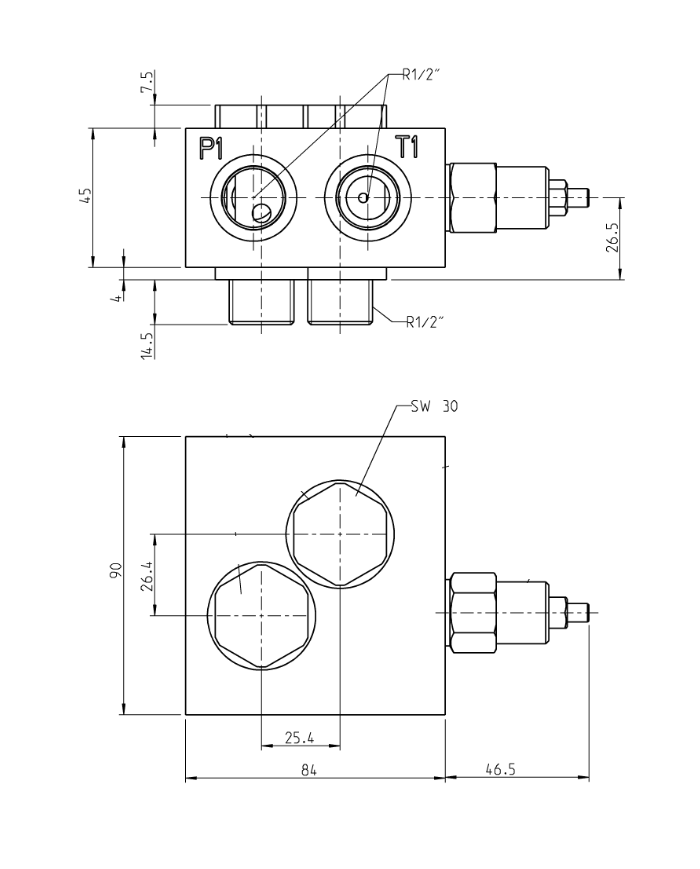 zu EATON Char-Lynn Serie 2000, mit Hohlschraubenbefestigung