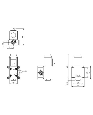 Grundplatten-Ventilaufbau NG06