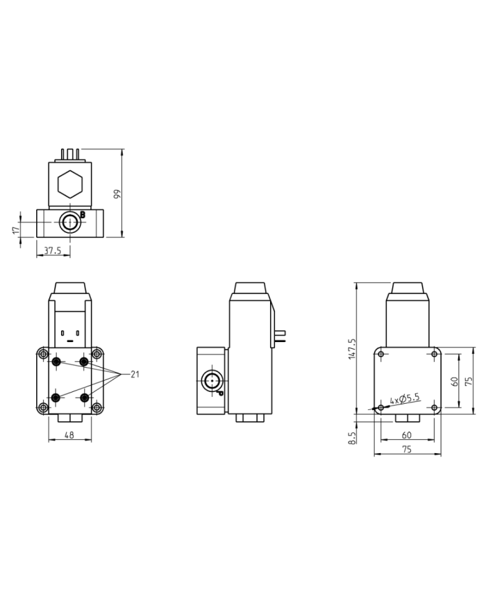 Grundplatten-Ventilaufbau NG06