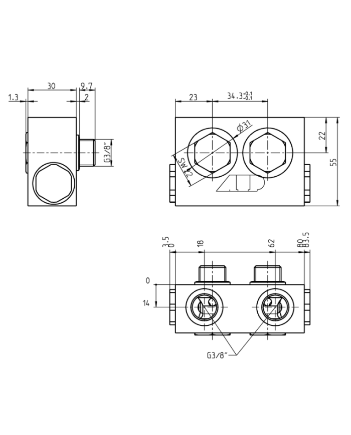 zu EATON J-Motor, mit Hohlschraubenbefestigung