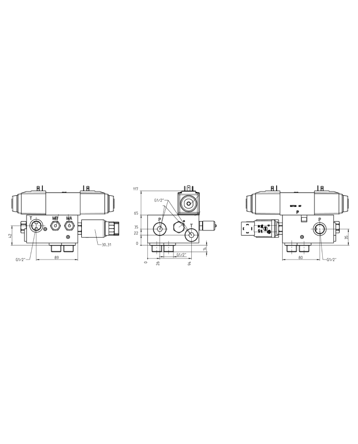 zu EATON Char-Lynn Serie 2000, mit Hohlschraubenbefestigung