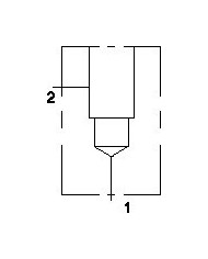 Winkelgehäuse, Umgehungsrückschlagventil