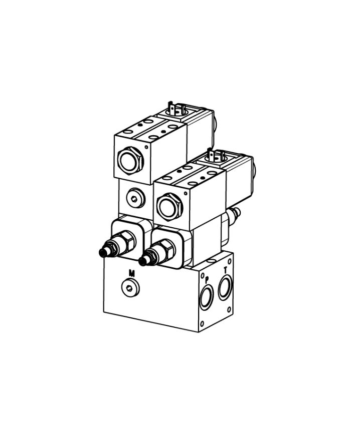 Mehrfachplatten-Ventilaufbau NG06