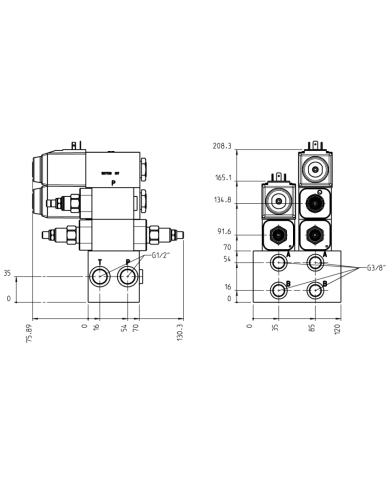 Mehrfachplatten-Ventilaufbau NG06
