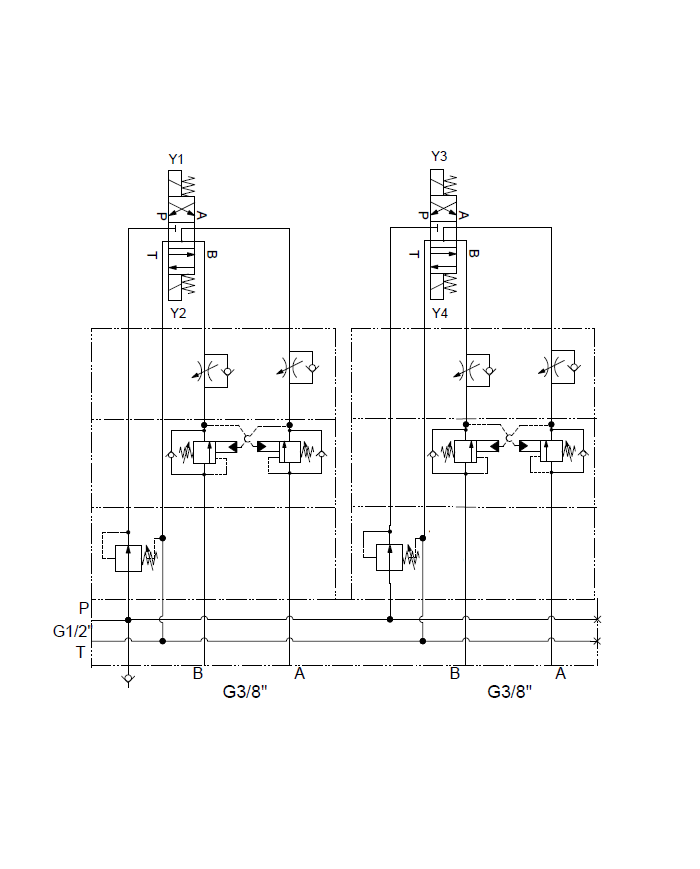 Mehrfachplatten-Ventilaufbau NG06