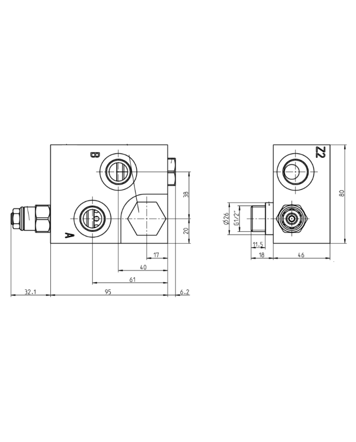 G1/2" 60L/min 210bar