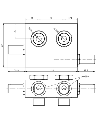 G3/4" xxL/min 180bar