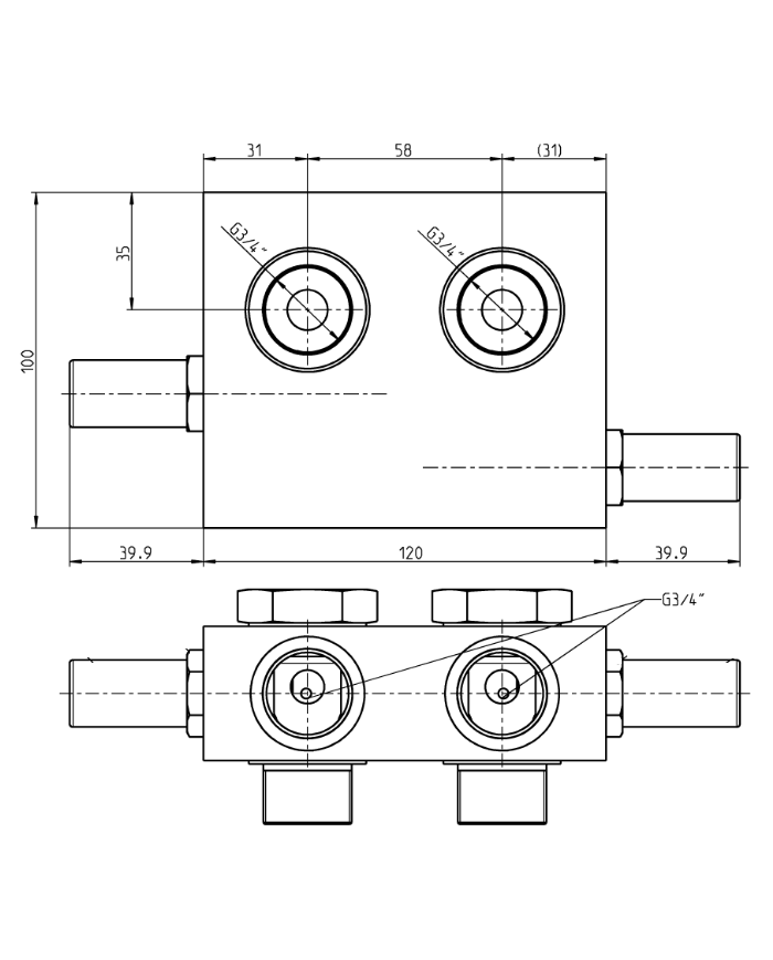 G3/4" xxL/min 180bar