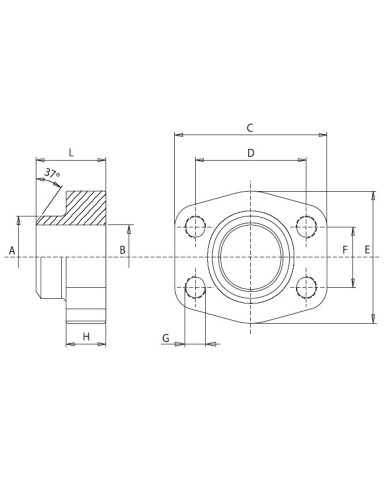 3000 PSI Stahl ASTM/A 105