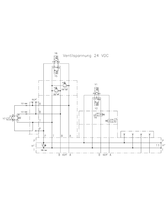 G3/4" 100/40L/min 210bar