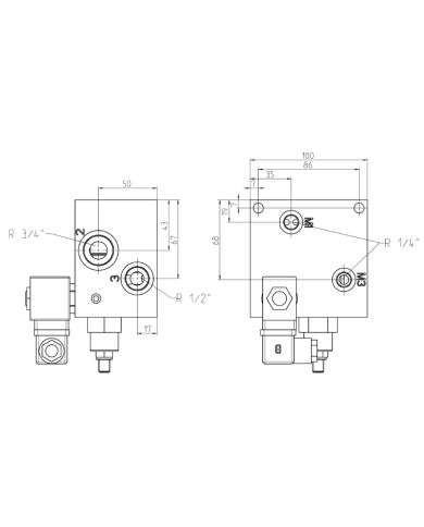 Mengenteilerblock einstellbar