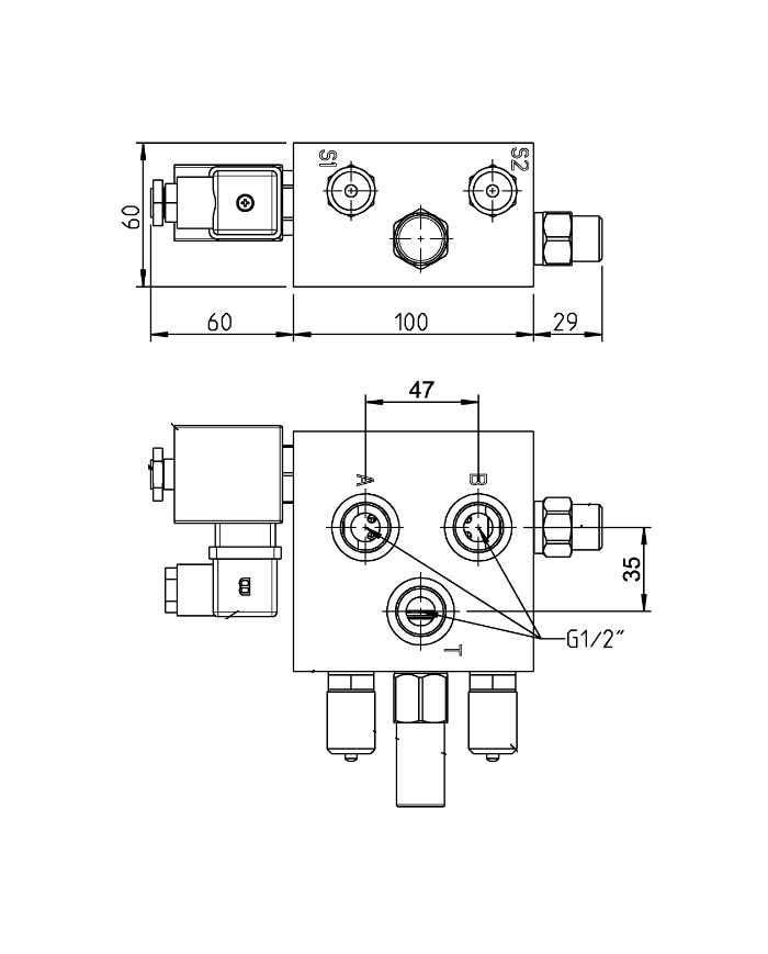 Spülventilblock mit Magnetspule