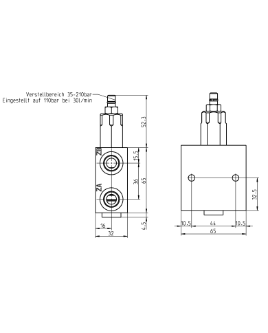 M16x1.5 50L/min 210bar