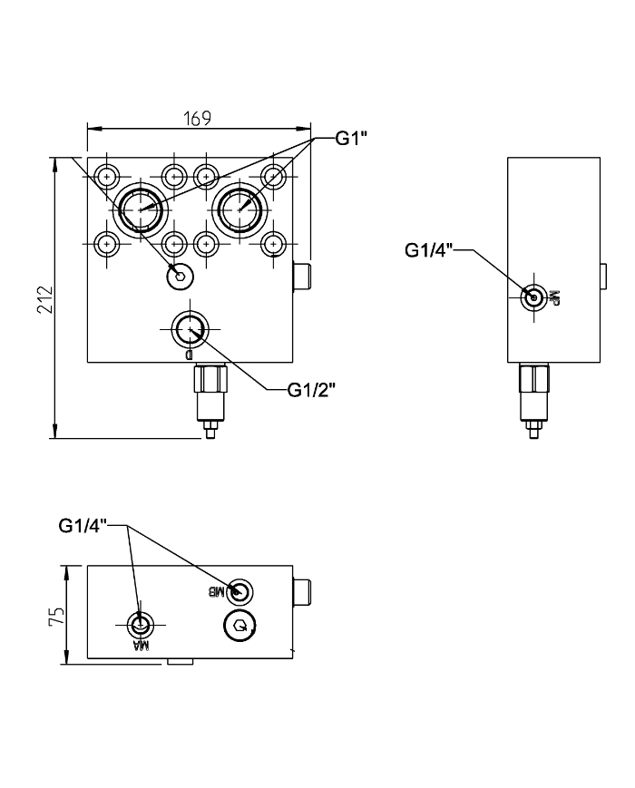 Spülventilblock zu Motor MX250A0