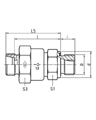Einschraub-Rückschlagventil Stutzen RSV - R-WD Serie L