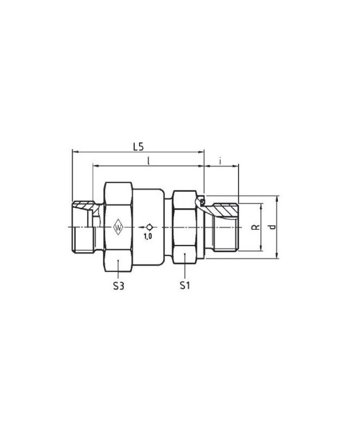 Einschraub-Rückschlagventil Stutzen RSV - R-WD Serie L
