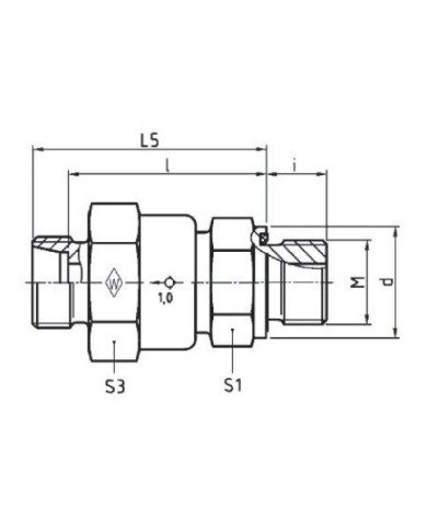 Einschraub-Rückschlagventil Stutzen RSV - M-WD Serie L