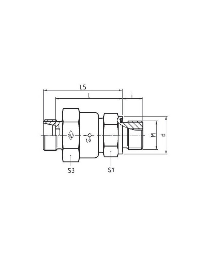 Einschraub-Rückschlagventil Stutzen RSV - M-WD Serie L