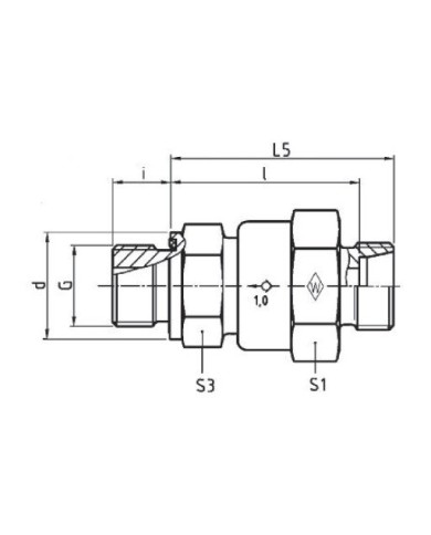 Einschraub-Rückschlagventil Stutzen RSZ - R-WD Serie L