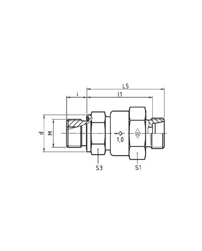 Einschraub-Rückschlagventil Stutzen RSZ - M-WD Serie L