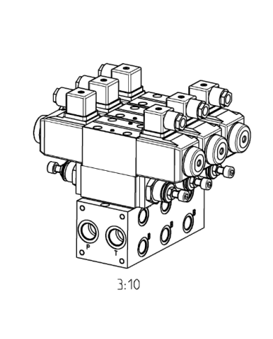 Mehrfachplatten-Ventilaufbau NG06