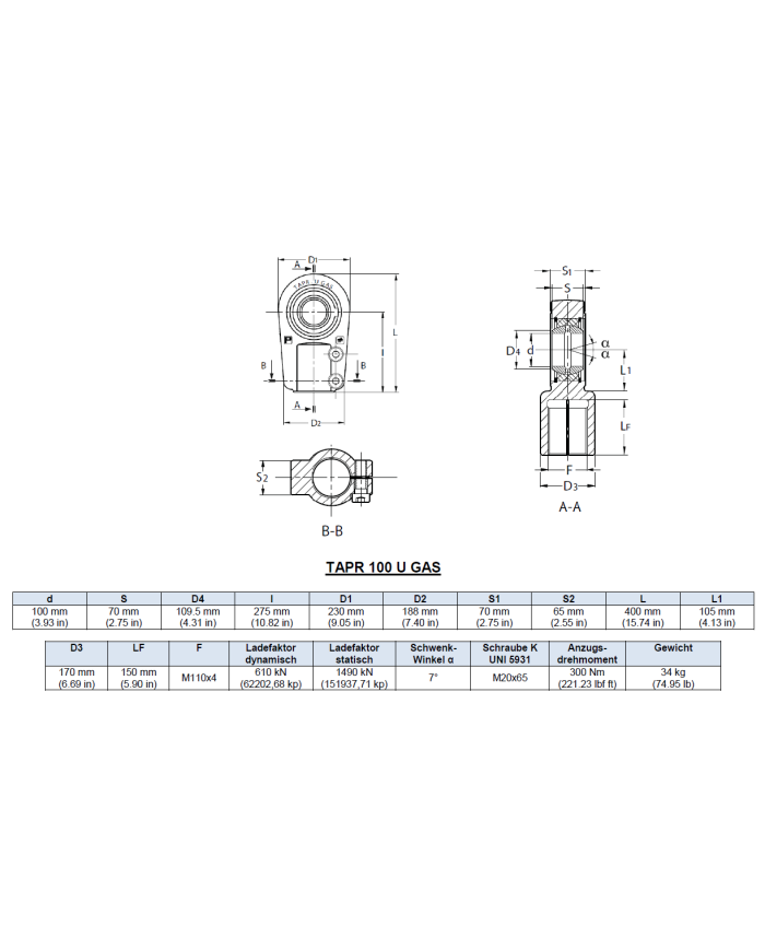 Gelenkkopf TAPR_U (GIHR-K_DO)